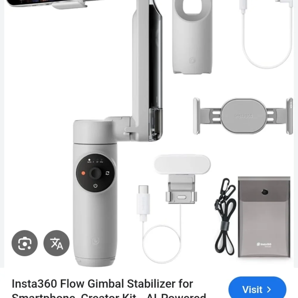 Insta360 Flow Gimbal Stabilizer Kit in Gray